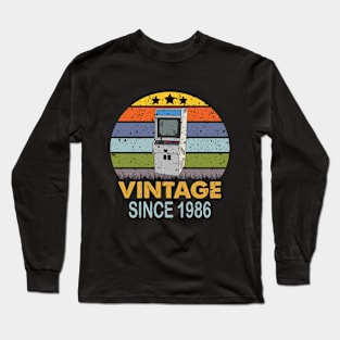 Gamer 1986 gift Long Sleeve T-Shirt